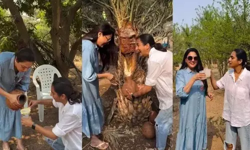 Hema- Surekhavani बगीचे में मज़े कर रही हैं... और केट्टू पीते हुए खूब हंगामा मचा रही Hema- Surekhavani बगीचे में मज़े कर रही हैं... और केट्टू पीते हुए खूब हंगामा मचा रही