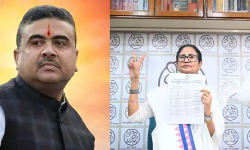 बंगाल चुनावों में Mamata vs Suvendu; CM ने BJP की सीटों की संख्या घटाने का संकल्प लिया बंगाल चुनावों में Mamata vs Suvendu; CM ने BJP की सीटों की संख्या घटाने का संकल्प लिया