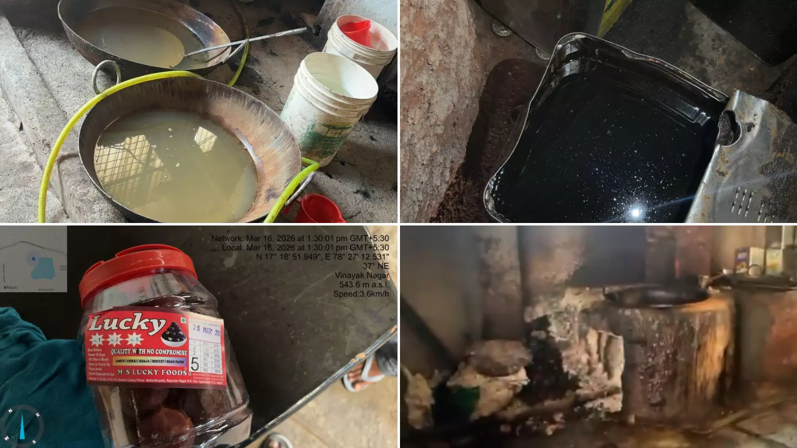 Hyderabad Police ने दुकानों में सप्लाई की जा रही मिलावटी मिठाइयों और अन्य खाद्य पदार्थों का किया भंडाफोड़ Hyderabad Police ने दुकानों में सप्लाई की जा रही मिलावटी मिठाइयों और अन्य खाद्य पदार्थों का किया भंडाफोड़