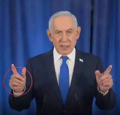 छह-उंगलियों की सलामी: Netanyahu का डिजिटल पुनरुत्थान और चुप्पी का घेरा छह-उंगलियों की सलामी: Netanyahu का डिजिटल पुनरुत्थान और चुप्पी का घेरा