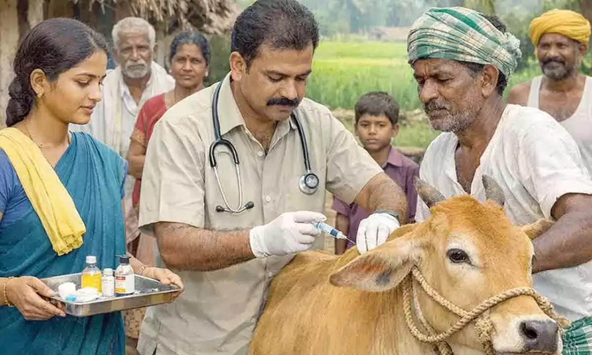 Andhra: पशुओं के लिए FMD टीकाकरण का मुफ़्त अभियान Andhra: पशुओं के लिए FMD टीकाकरण का मुफ़्त अभियान