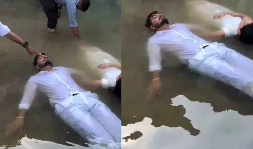 जोड़े का corpse-style प्री-वेडिंग शूट वायरल जोड़े का corpse-style प्री-वेडिंग शूट वायरल