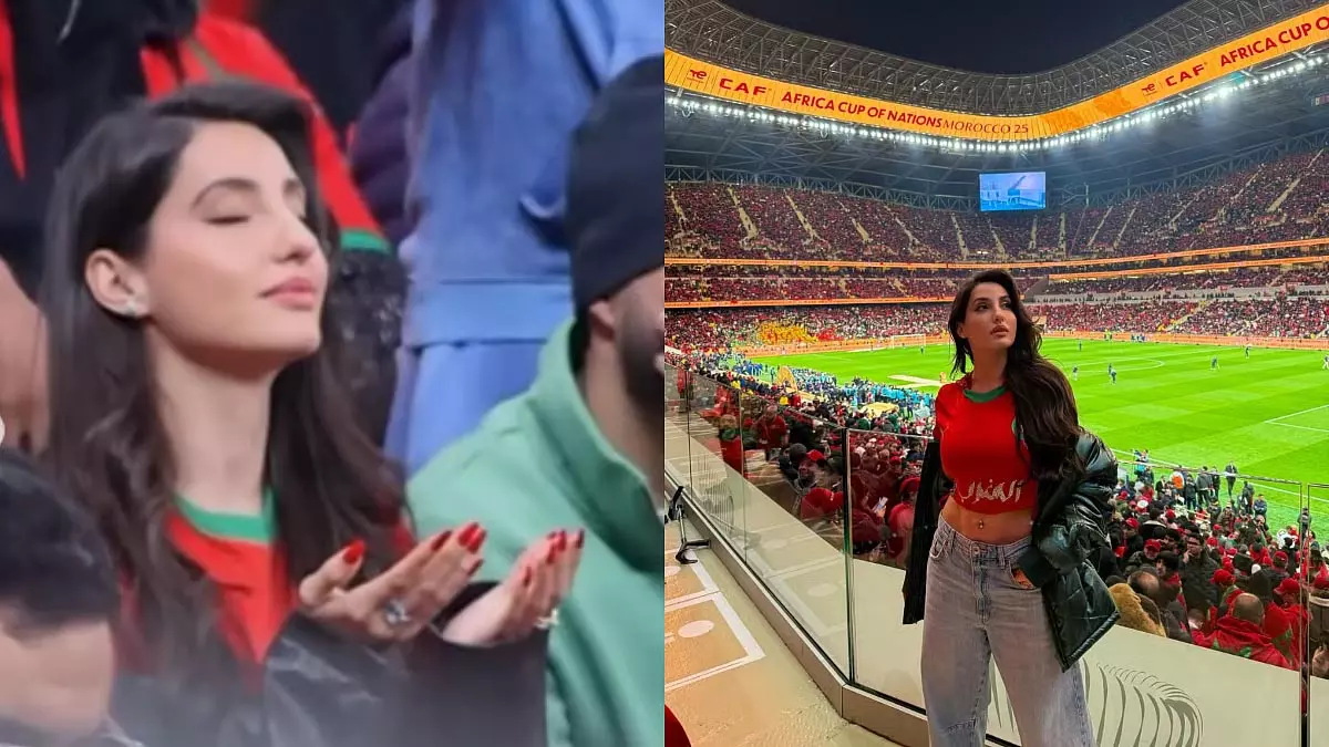 विवादित गाने सरके चुनरिया पर बैन के बीच नोरा फतेही ने मोरक्को की AFCON जीत का जश्न मनाया विवादित गाने सरके चुनरिया पर बैन के बीच नोरा फतेही ने मोरक्को की AFCON जीत का जश्न मनाया