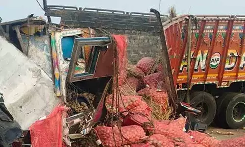 Balasore में NH-16 पर दो ट्रकों की टक्कर से दो लोगों की मौत Balasore में NH-16 पर दो ट्रकों की टक्कर से दो लोगों की मौत