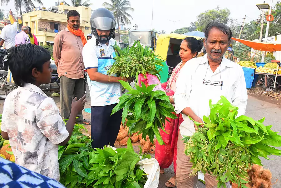 Tumkur ज़िले में हर जगह उगादी का जश्न: फूल और फलियाँ महँगी Tumkur ज़िले में हर जगह उगादी का जश्न: फूल और फलियाँ महँगी