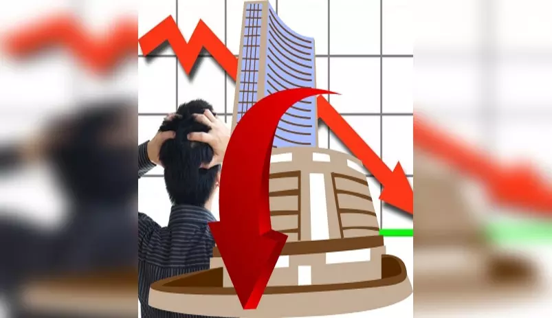मध्य पूर्व संकट से शेयर बाजार में बड़ी गिरावट; सेंसेक्स 2,497 अंक लुढ़का, निवेशकों के डूबे करीब 12 लाख करोड़ रुपए मध्य पूर्व संकट से शेयर बाजार में बड़ी गिरावट; सेंसेक्स 2,497 अंक लुढ़का, निवेशकों के डूबे करीब 12 लाख करोड़ रुपए