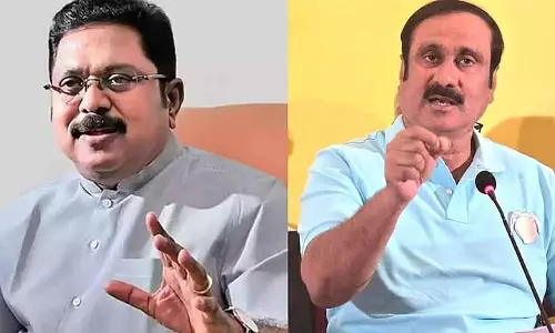 NDA में सीटों के बँटवारे पर बातचीत के बीच, दिनाकरन और अंबुमणि दिल्ली रवाना NDA में सीटों के बँटवारे पर बातचीत के बीच, दिनाकरन और अंबुमणि दिल्ली रवाना