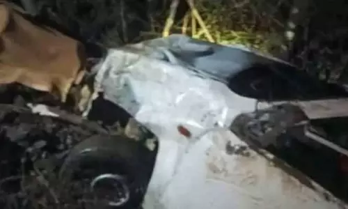 Nahan: राजगढ़ में बड़ा हादसा, कार खाई में गिरने से साधु की मौत Nahan: राजगढ़ में बड़ा हादसा, कार खाई में गिरने से साधु की मौत