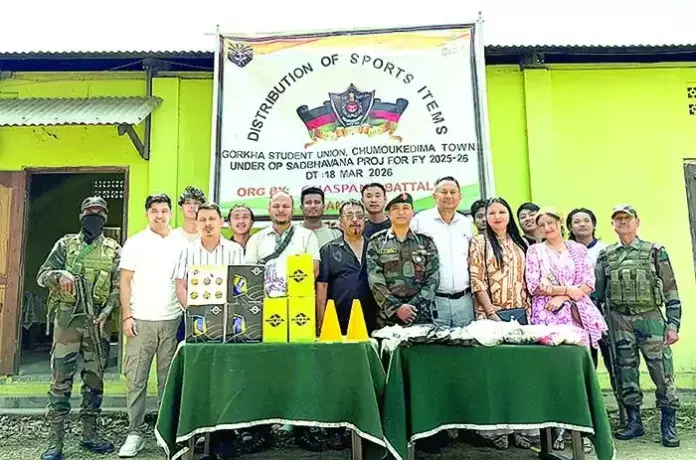 22 AR, घसपानी बटालियन ने खेल सामग्री वितरित की