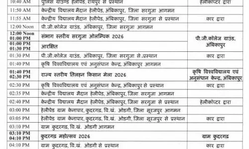 CM विष्णुदेव साय आज सरगुजा और सूरजपुर के दौरे पर