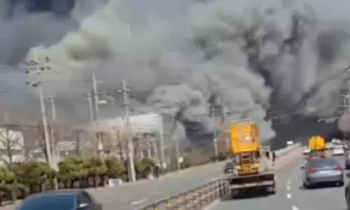 South Korea में कार प्लांट में भीषण आग से 10 की मौत, 59 घायल; 4 अब भी लापता, वीडियो वायरल