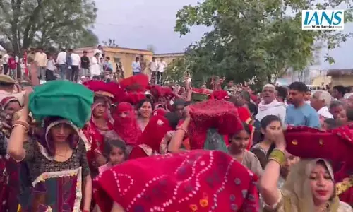 नीमका ठाना में गंगौर महोत्सव: कोटड़ी शाही महल से पृथ्वीराज मंदिर तक भव्य जुलूस