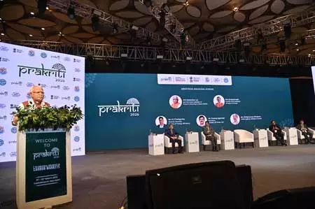 प्रकृति 2026 शिखर सम्मेलन में केंद्र सरकार ने कार्बन मार्केट पोर्टल लॉन्च किया प्रकृति 2026 शिखर सम्मेलन में केंद्र सरकार ने कार्बन मार्केट पोर्टल लॉन्च किया
