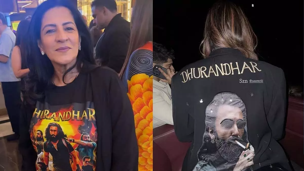 Dhurandhar 2 की स्क्रीनिंग पर रणवीर सिंह की मां अंजू भवनानी ने पहनी हमजा टी-शर्ट Dhurandhar 2 की स्क्रीनिंग पर रणवीर सिंह की मां अंजू भवनानी ने पहनी हमजा टी-शर्ट