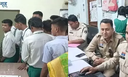 कानून जानेंगे स्टूडेंट्स, पुलिस चौकी का कराया गया शैक्षणिक भ्रमण
