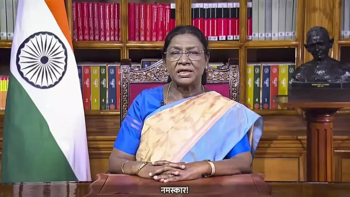 President Droupadi Murmu ने बिहार दिवस पर लोगों को दीं शुभकामनाएं President Droupadi Murmu ने बिहार दिवस पर लोगों को दीं शुभकामनाएं