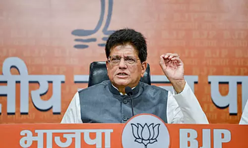 NDA में सीटों के बंटवारे पर बातचीत : पीयूष गोयल कल चेन्नई जाएंगे NDA में सीटों के बंटवारे पर बातचीत : पीयूष गोयल कल चेन्नई जाएंगे