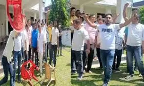 Nalbari  में कांग्रेस में अंदरूनी विवाद, जिला कार्यालय में हिंसक विरोध और ताला