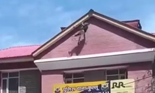 Kullu में भारी हंगामे के बीच पुलिस थाने की छत से गिरी महिला