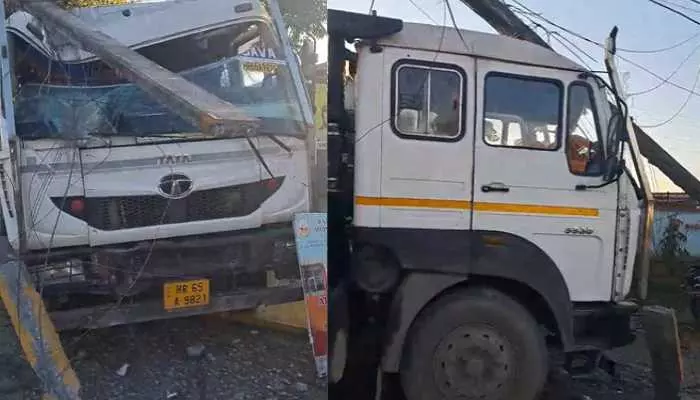 Nahan: पांवटा साहिब में अव्यवस्था का आलम, खंभे उखाड़ने से नुकसान Nahan: पांवटा साहिब में अव्यवस्था का आलम, खंभे उखाड़ने से नुकसान
