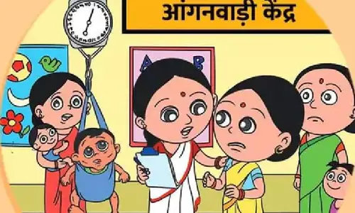 Bhopal: आंगनवाड़ी में पढ़ाई की शुरुआत का उत्सव Bhopal: आंगनवाड़ी में पढ़ाई की शुरुआत का उत्सव