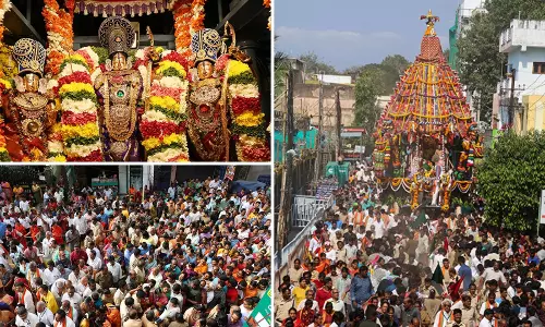 Tirupati में ब्रह्मोत्सव के दौरान रथोत्सव में उमड़ा श्रद्धालुओं का सैलाब