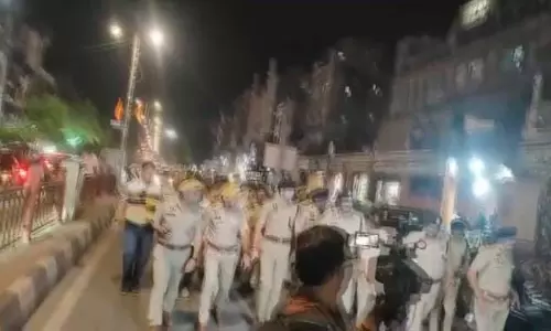 पुलिस ने रामनवमी 2026 से पहले पैदल मार्च कर सुरक्षा और तैयारियों का किया जायजा