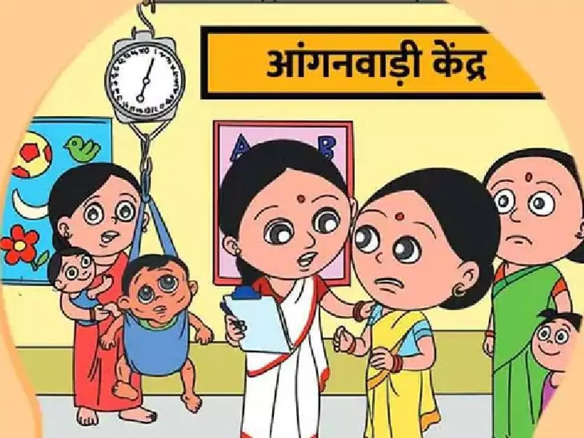 Bhopal: आंगनवाड़ी में पढ़ाई की शुरुआत का उत्सव Bhopal: आंगनवाड़ी में पढ़ाई की शुरुआत का उत्सव