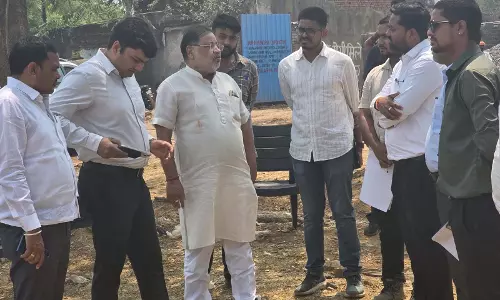 विधायक सुनील सोनी ने निर्माणाधीन वर्किंग वुमेन हॉस्टल के कार्य की प्रगति को देखा