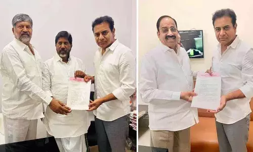 सिरसिला पावरलूम श्रमिकों को बचाएं: KTR की कांग्रेस सरकार से अपील