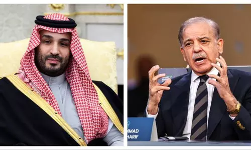 मोहम्मद बिन सलमान–Shahbaz Sharif के बीच अहम बातचीत मोहम्मद बिन सलमान–Shahbaz Sharif के बीच अहम बातचीत