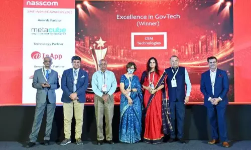 CSM Technologies  को नैसकॉम एसएमई इंस्पायर अवार्ड्स 2026 में ‘गवटेक टेक एक्सीलेंस’ सम्मान