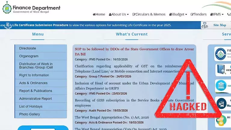 राज्य वित्त विभाग की वेबसाइट hack? गूगल अलर्ट से विवाद खड़ा हो गया राज्य वित्त विभाग की वेबसाइट hack? गूगल अलर्ट से विवाद खड़ा हो गया