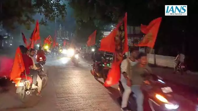 जालपाईगुड़ी में राम नवमी पर मोटरबाइक रैली, शहर में लगे जय श्री राम के नारे जालपाईगुड़ी में राम नवमी पर मोटरबाइक रैली, शहर में लगे जय श्री राम के नारे