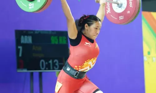 खेलो इंडिया ट्राइबल गेम्स 2026, 58 किग्रा महिला वेटलिफ्टिंग में अरुणाचल की अनाई वांग्सू ने जीता स्वर्ण