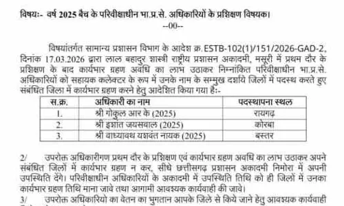 नए सहायक कलेक्टर मिला इन 3 जिलों को