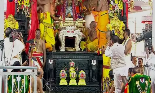 तेलंगाना के CM ने कल्याण महोत्सव के दौरान श्री सीता रामचन्द्र मंदिर के भूमि पूजन में भाग लिया