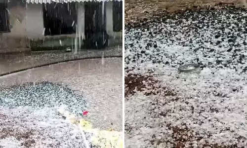 Ananthagiri में अचानक ओले गिरने से मलिंगावलासा गांव में अफ़रा-तफ़री