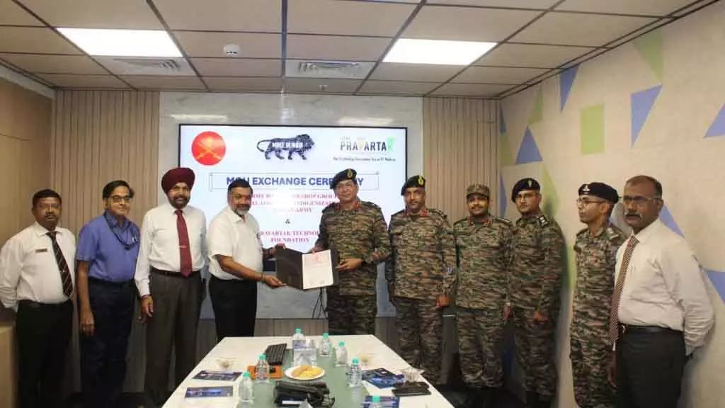 Chennai सेना और IITM प्रवर्तक ने रक्षा स्वदेशीकरण के लिए MoU पर साइन किए Chennai सेना और IITM प्रवर्तक ने रक्षा स्वदेशीकरण के लिए MoU पर साइन किए
