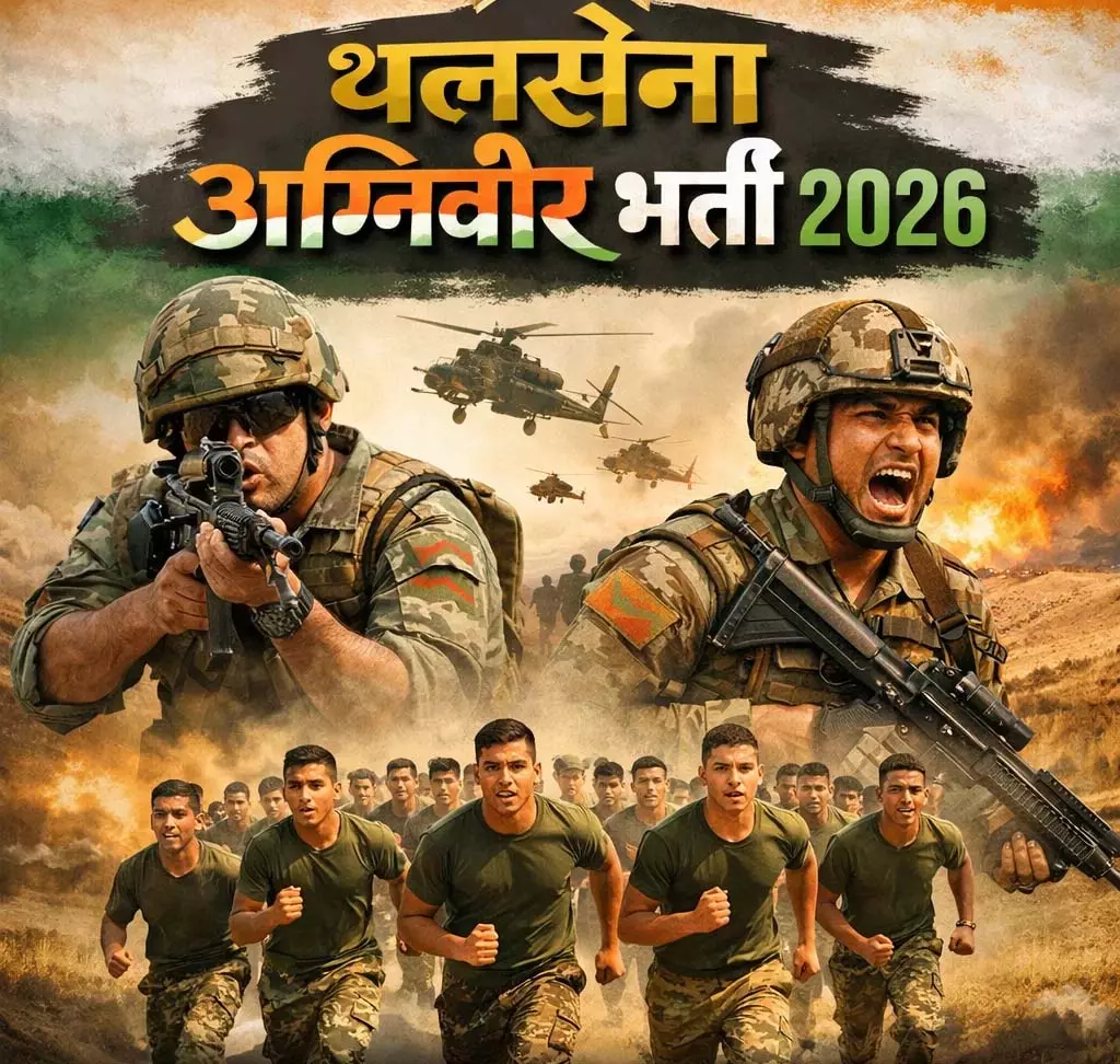 थलसेना अग्निवीर भर्ती 2026: 1 अप्रैल तक ऑनलाइन आवेदन करें थलसेना अग्निवीर भर्ती 2026: 1 अप्रैल तक ऑनलाइन आवेदन करें