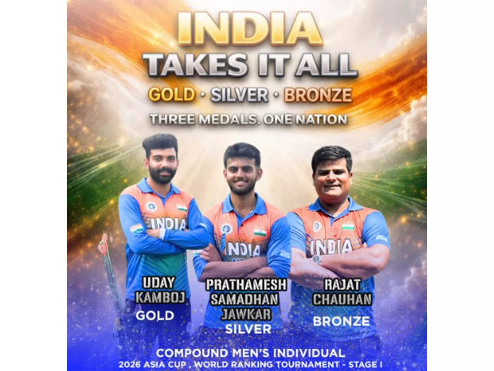 Asia Cup 2026 बैंकॉक तीरंदाजी: भारत ने 8 पदकों के साथ समापन किया, कंपाउंड वर्ग में दबदबा बनाया Asia Cup 2026 बैंकॉक तीरंदाजी: भारत ने 8 पदकों के साथ समापन किया, कंपाउंड वर्ग में दबदबा बनाया