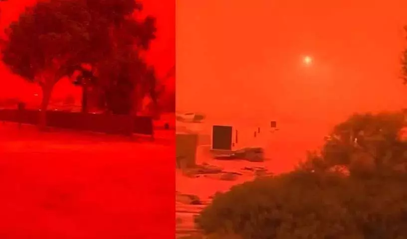 पश्चिमी Australia में आसमान अविश्वसनीय रूप से खून जैसा लाल हो गया, जानिए क्या हुआ पश्चिमी Australia में आसमान अविश्वसनीय रूप से खून जैसा लाल हो गया, जानिए क्या हुआ