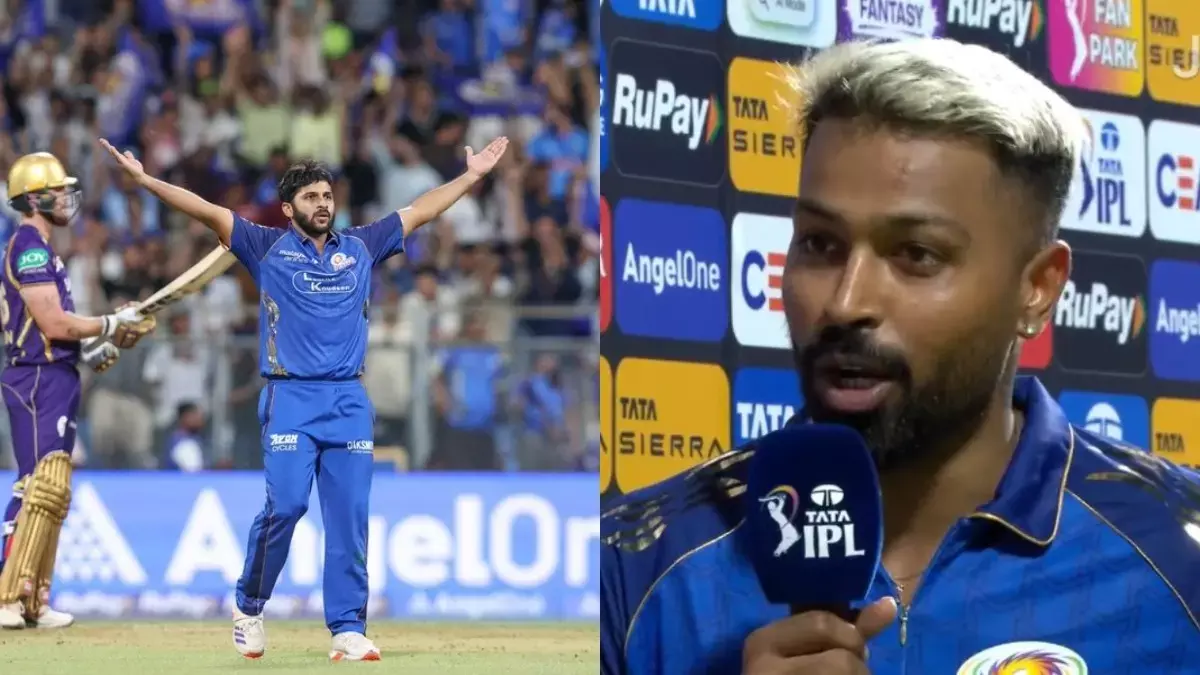 Hardik Pandya ने बताया कि IPL 2026 में वानखेड़े में MI के KKR को हराने के बाद उन्होंने शार्दुल ठाकुर को क्या हिम्मत दी Hardik Pandya ने बताया कि IPL 2026 में वानखेड़े में MI के KKR को हराने के बाद उन्होंने शार्दुल ठाकुर को क्या हिम्मत दी