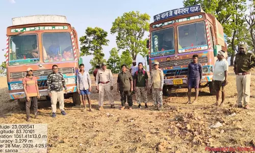 अवैध बोरवेल खनन पर वन विभाग की सख्ती, ट्रक जब्त