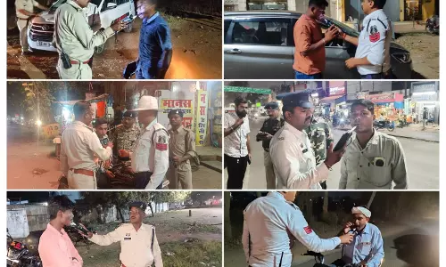 धमतरी ट्रैफिक पुलिस ने 15 लाख की चलानी कार्रवाई की