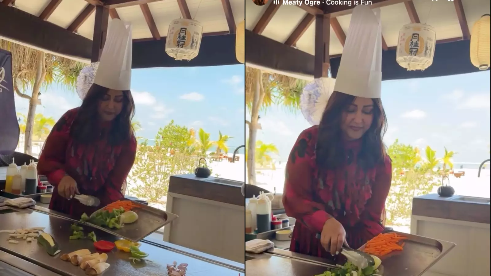 Hina Khan ने मालदीव वेकेशन के दौरान कुकिंग सीखी Hina Khan ने मालदीव वेकेशन के दौरान कुकिंग सीखी