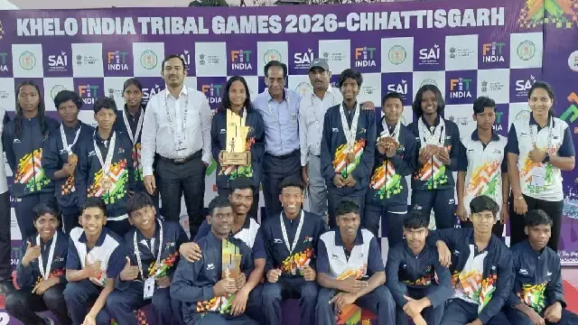 खेलो इंडिया ट्राइबल गेम्स 2026: अंजलि मुंडा ने KIIT-KISS की तैराकी में दबदबे का नेतृत्व किया, ओडिशा दूसरे स्थान पर खेलो इंडिया ट्राइबल गेम्स 2026: अंजलि मुंडा ने KIIT-KISS की तैराकी में दबदबे का नेतृत्व किया, ओडिशा दूसरे स्थान पर