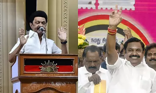 तमिलनाडु चुनाव 2026: चुनावी माहौल बदला, AIADMK-DMK के बीच कम सीटों पर सीधा मुकाबला तमिलनाडु चुनाव 2026: चुनावी माहौल बदला, AIADMK-DMK के बीच कम सीटों पर सीधा मुकाबला