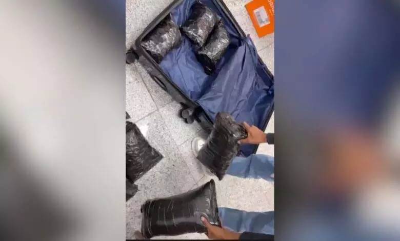 Hyderabad Airport पर बैंकॉक के यात्रियों से 8.9 करोड़ रुपये का गांजा जब्त Hyderabad Airport पर बैंकॉक के यात्रियों से 8.9 करोड़ रुपये का गांजा जब्त