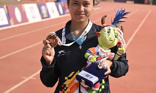 शिलांग की युवा एथलीट बेथलीन माकरी ने खुद पर यकीन रखते हुए खेलो इंडिया ट्राइबल गेम्स में जीता कांस्य पदक